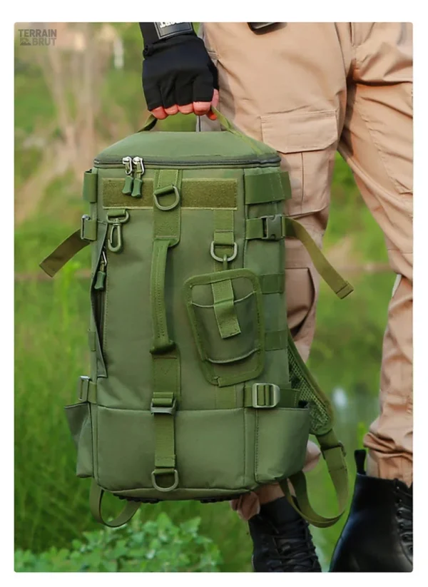 Sac tactique vert pour les aventures en plein air - vue 3
