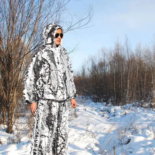 Système camouflage hiver pour tir à l'arc