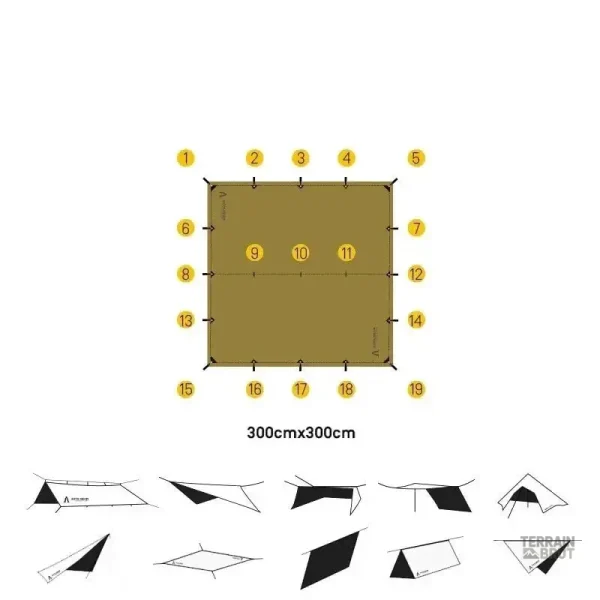 Abri camping imperméable, idéal pour activités de plein air