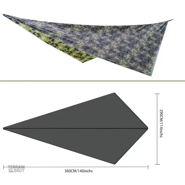 Tarp compact pour emporter en voyage ou aventure