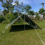 Tarp polyvalent pour protection contre les intempéries