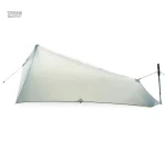 Tarp de camping blanc, protecteur contre les intempéries