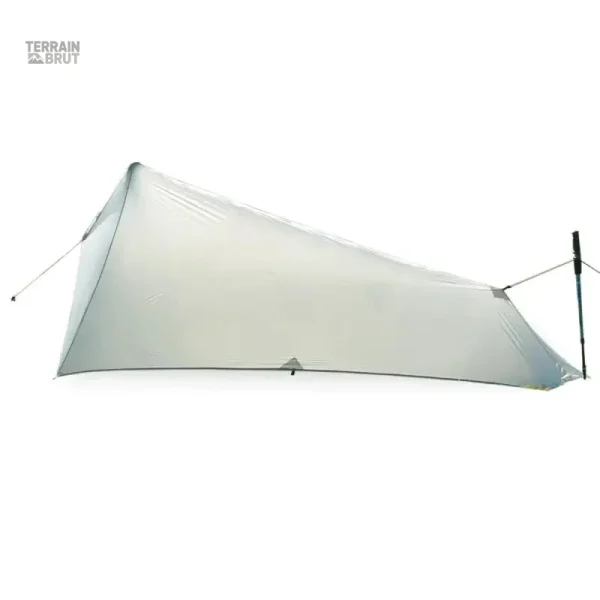 Tarp de camping blanc, protecteur contre les intempéries