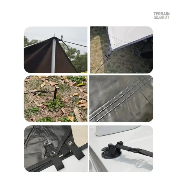 Tarp léger et résistant, utile pour les situations d'urgence