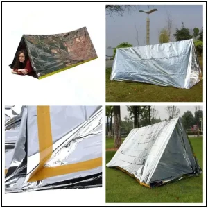 Tente de survie thermique, protection contre le froid