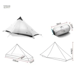 Tente compacte 1 personne pour conditions variées
