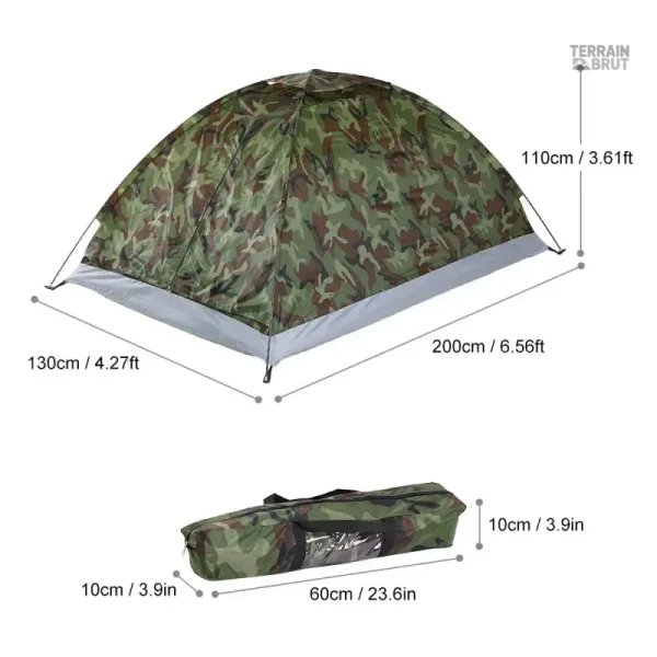 Abri militaire léger pour randonnée et survie en extérieur