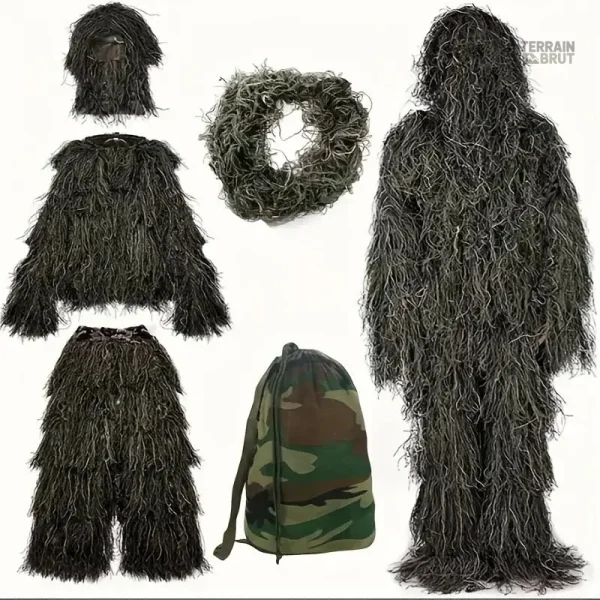 Tenue Ghillie camouflage pour un camouflage optimal en nature
