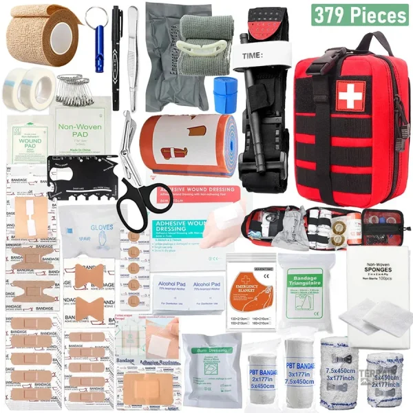 Trousse de premiers secours portable 379 pièces