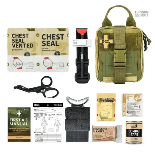 Trousse de trauma pour soin en extérieur et survie