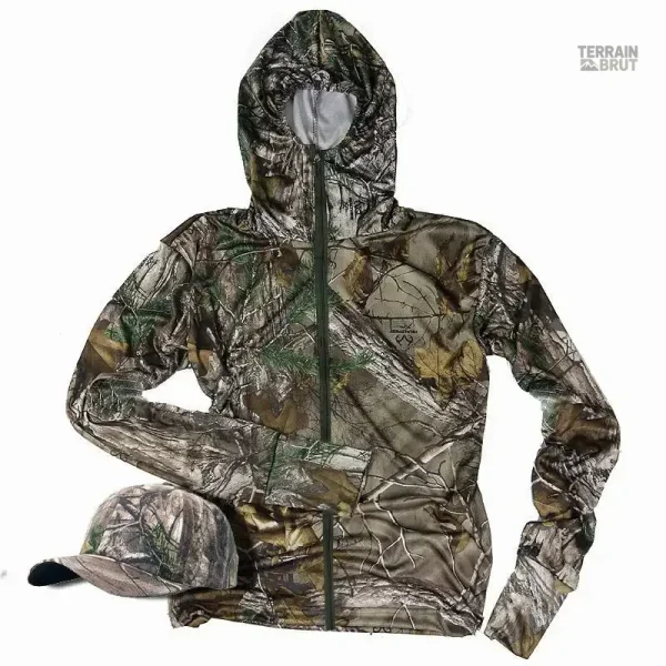 Veste légère à capuche, design camouflage pratique