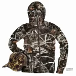 Veste à capuche en tissu camouflage résistant