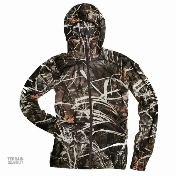 Veste à capuche homme, motif camouflage unique