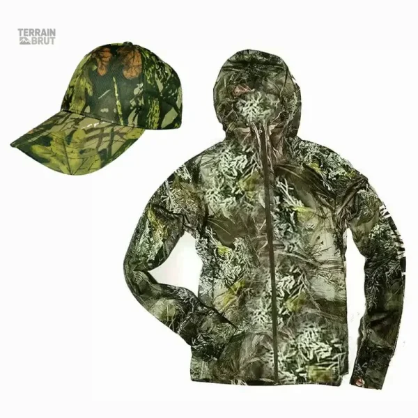 Veste camouflage polyvalente pour activités en extérieur