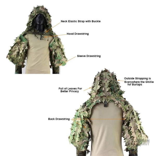 Veste de camouflage avec protection capuche