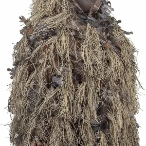 Vêtement camouflage 3D avec feuillage, tenue de camouflage