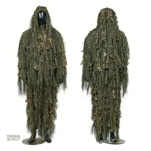 Vêtement camouflage 3D, motif feuillage adapté à l'extérieur