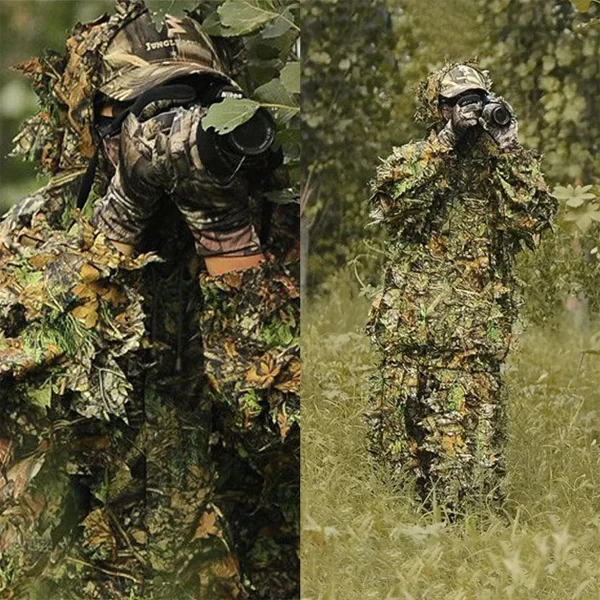 Vêtement de chasse camouflage feuillus