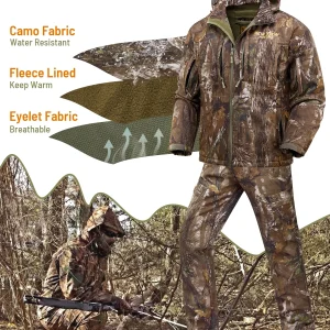 Ensemble de chasse camouflé pour conditions hivernales
