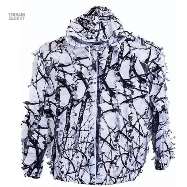 Vêtement camouflage hiver avec motifs de feuilles d'érable